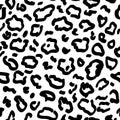 Eopard pattern texture repeating seamless monochrome black white Royalty Free Stock Photo